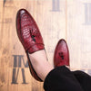 Men Comfortable Gentleman Business Fashion Pointed Dress Men Shoes, Size:38(Red)