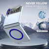 For Samsung Galaxy Z Flip4 lce Folding Series MagSafe Integrated Clear PC Phone Case(Royal Blue)