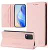 For Samsung Galaxy M62 / F62 4G RC01 Dual-Folded Magnetic Suction RFID Leather Phone Case(Pink)