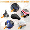 2pcs Bicycle Saddle Waterproof Dustproof Sun Protection Cover(Universal Size)