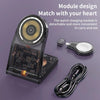 LFX-198 15W Transparent MagSafe Wireless Charging Stand with Removable Watch Charger(Black)