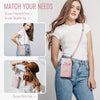 CaseMe Me40 Vertical Multifunctional Shoulder Crossbody Phone Bag(Pink)