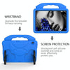 For Huawei MediaPad T5 10.1 inch EVA Children Falling Proof Flat Protective Shell With Thumb Bracket(Blue)