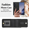 For Samsung Galaxy Z Fold6 AwQuer RFID Vertical Flip Card Bag Holder Leather Phone Case(Black)