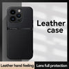 For iPhone 15 Pro Max Litchi Leather Magnetic Full Coverage Shockproof Phone Case(Black)