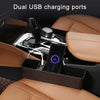 1 Pair Car Multi-functional Seat Crevice USB Storage Box(Wine Red)
