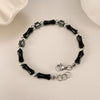 OPK GS1563 Simple Stainless Steel Ink Style Bamboo Patchwork Bracelet