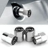 3sets/12pcs For KIA KN Car Tire Valve Core Decorative Metal Cap(Silver)