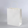 10 PCS Elegant Kraft Paper Bag With Handles for Wedding/Birthday Party/Jewelry/Clothes, Size:22x27x11cm (White)