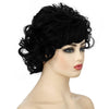 Ladies Fluffy Short Curved Head Set Chemical Fiber Wig(Black)
