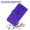 For Realme 13+ Global Butterfly Rose Embossed Leather Phone Case(Purple)