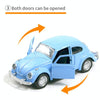 1:36 Beetle Classic Car Open Door Alloy Car Model Pull Back Children's Toy Car(Light Pink)