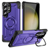 For Samsung Galaxy S23 Ultra 5G Lens Holder MagSafe Phone Case(Purple)
