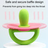 Silicone Cactus Teether Baby Anti Teething Sticks Toys(Green And Pink)