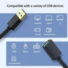USB 3.0 Female To USB 3.0 Male PVC Cable, Length:0.6m(Black)