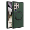 For Samsung Galaxy S25 5G Yashi 360 Degree Rotating MagSafe Bracket Phone Case(Dark Green)