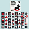 20pcs /Book Baby Early Learning Card Children Eye Care Visual Stimulation Card, Style: 2-order Black And Red