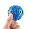 Dog Treat Ball Toy, Squeaky, 7cm, Blue - Small/Medium Breed