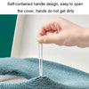 Universal Knitted Washable Toilet Pad Home Thickened Warm Toilet Cover, Style: With Handle Gray