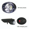 Night Riding Bicycle Light Headlight USB Charging Riding Glare Flashlight(Black)