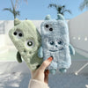 For iPhone 13 Pro Max Cute Monster Plush TPU Phone Case(Big Eye)