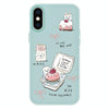 For iPhone X / XS Skin Feeling Jelly TPU Hybrid PC Phone Case(Cake Dog Light Green)