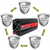 Gurxun 4000W Home Car Power Converter Sine Wave Inverter, Specification: 24V To 220V