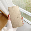 For Samsung Galaxy A56 5G Flower Embossed Leather Phone Case(Gold)