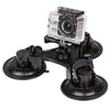 XM70-B Triangle Direction Suction Cup Mount with Hexagonal Screwdriver for GoPro, Insta360, DJI and Other Action Cameras(Black)