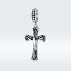 S925 Sterling Silver Jesus Cross Pendant DIY Bracelet Accessories