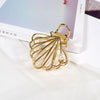 Metal Hair Clip Retro Large Hair Clip, Colour: Bright Gold Shell Pearl