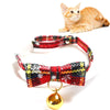 Christmas Red Plaid Dog & Cat Bow Tie Collar S (17-30cm)