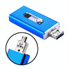 RQW-02 3 in 1 USB 2.0 & 8 Pin & Micro USB 32GB Flash Drive(Blue)