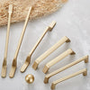 9009-128 Modern Simple Cabinet Door Handle Drawer Wardrobe Zinc Alloy Handle(Gold)