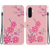 For Samsung Galaxy A36 5G / A56 5G Crystal Texture Colored Drawing Leather Phone Case(Cherry Blossoms)