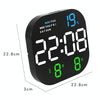 6633 LED Screen Digital Display Timing Desktop Alarm Clock Living Room Hanging Clock(White Light)