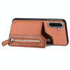For Samsung Galaxy S25 5G Carbon Fiber Horizontal Flip Zipper Wallet Phone Case(Brown)