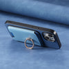 For Samsung Galaxy M34 / F34 5G Retro Cross Leather Ring Vertical Insert Card Bag MagSafe Phone Case(Blue)
