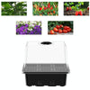 12-Hole Heightened Succulent Vegetable Seedling Pot With Lid(Black)