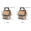10pcs Christmas Candy Boxes Kraft Paper Christmas House Handbag Candy Boxes, Style: Large White Edge
