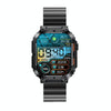 K57 Pro 1.96 Inch Bluetooth Call Music Weather Display Waterproof Smart Watch, Color: Black Bamboo