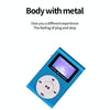 128M+Earphone+Cable Mini Lavalier Metal MP3 Music Player with Screen(Silver Gray)