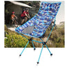 Outdoor Portable Camouflage Folding Camping Chair Light Fishing Beach Chair Aviation Aluminum Alloy Backrest Recliner