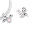 S925 Sterling Silver Heart Wing Pendant DIY Bracelet Necklace Accessories