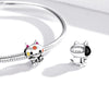 S925 Sterling Silver Cute Lucky Cat Beads DIY Bracelet Necklace Accessories
