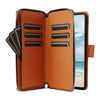 For Samsung Galaxy A73 5G Nine-card Slots Zipper Wallet Bag Leather Phone Case(Brown)