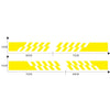 2 PCS/Set D-487 Stripe Pattern Car Modified Decorative Sticker(Yellow)