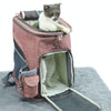 LDLC Pet Carrier Backpack, Breathable, Foldable, Travel Bag, Denim Blue, Medium