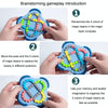 Children Educational Rotating Magic Beans Compass Fingertip Cube Toy Spinning Rolling Balls Gyro(Red)