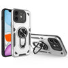For iPhone 11 Metal Rotating Bracket TPU + PC Magnetic Phone Case(White)